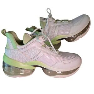 Michael Kors Women's White/Green Cosmo Bubble Trainer‎ Sneakers